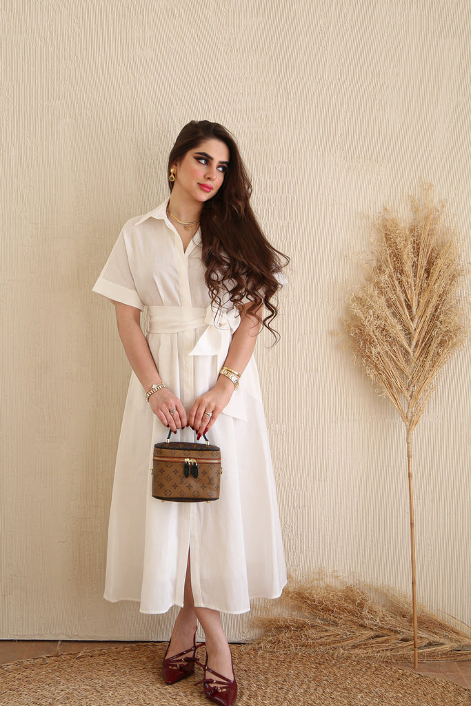Classic white shirtdress