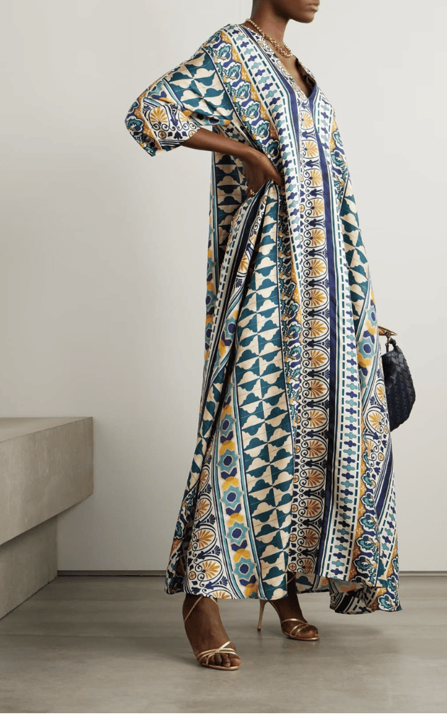 Abstract Pattern Long Kaftan