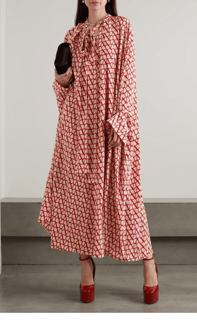 Scarlet Geo Print Kaftan