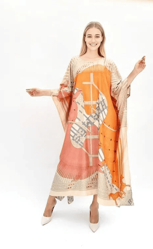 Saffron Breeze Printed Long Kaftan
