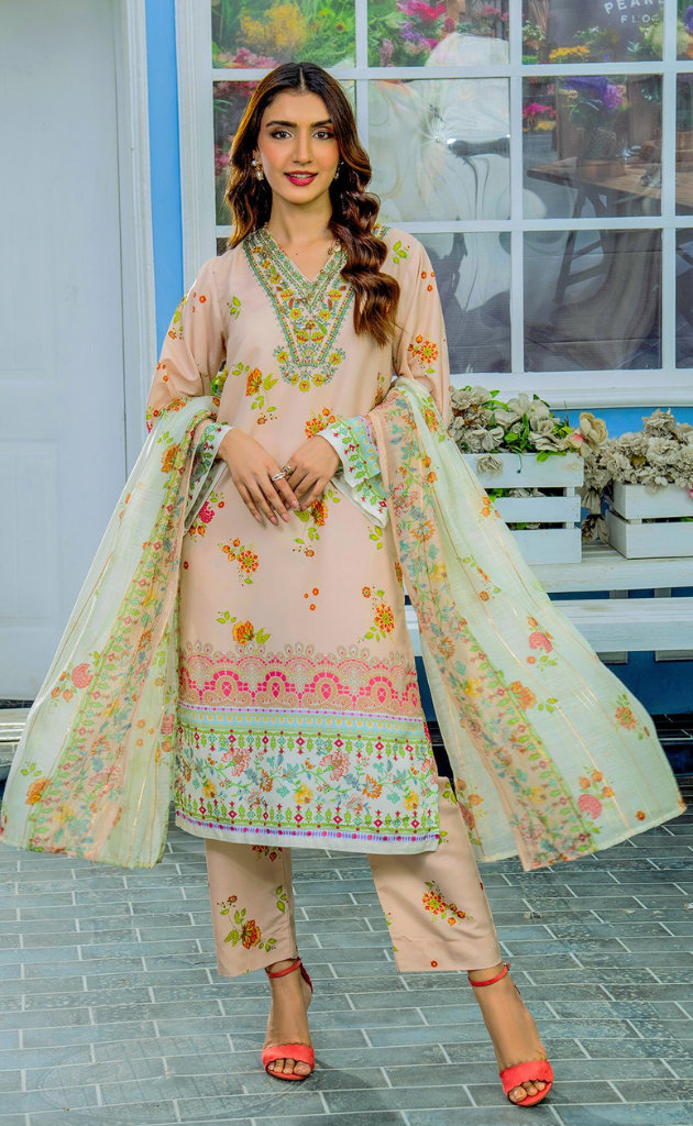 Fresh Petals Kurta Set with Dupatta