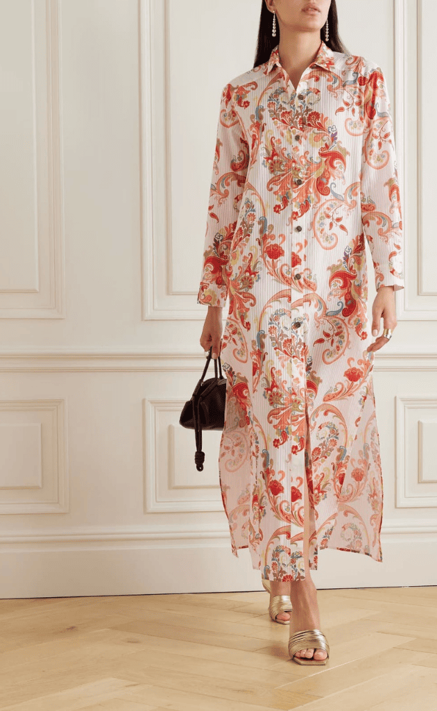 Paisley Charm Shirt Dress