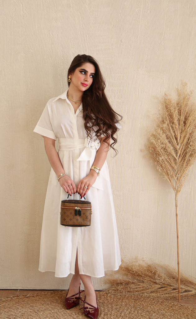 Classic white shirtdress