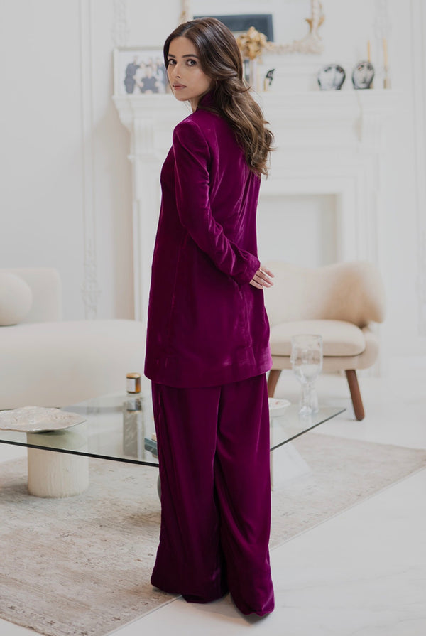 Frostline Luxe Ice Velvet Blazer Set