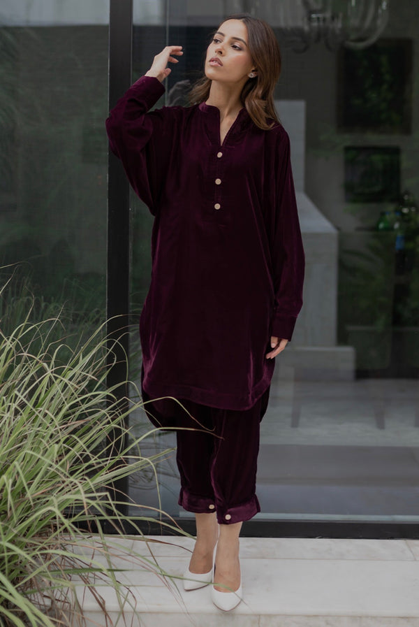 Silvea Luxe Ice Velvet Co-ord Set