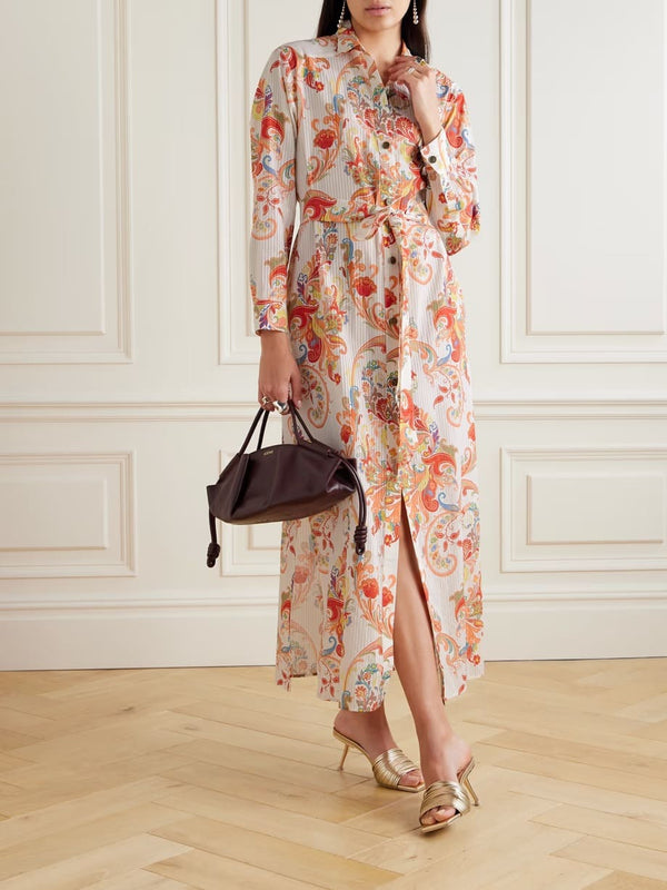 Paisley Charm Shirt Dress