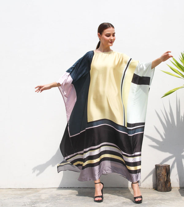 Silk Printed Kaftan