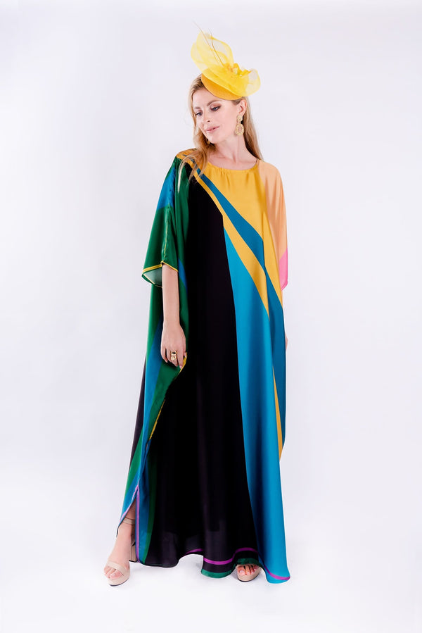 Vibrant Glow Kaftan Maxi Dress