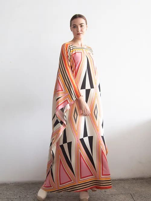 Chromatic Flow Long Kaftan