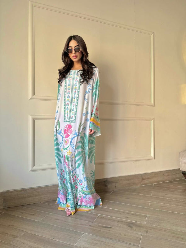 Petal Glow Kaftan Dress