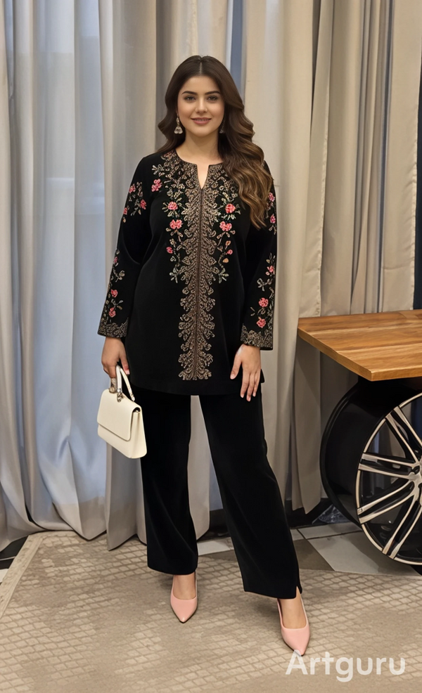 Black Forest Velvet Co-ord Set