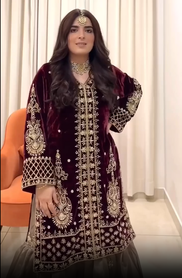 Velvet Pearl Sharara Set