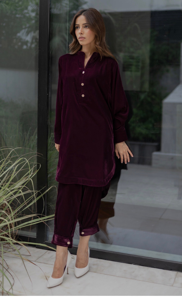 Silvea Luxe Ice Velvet Co-ord Set