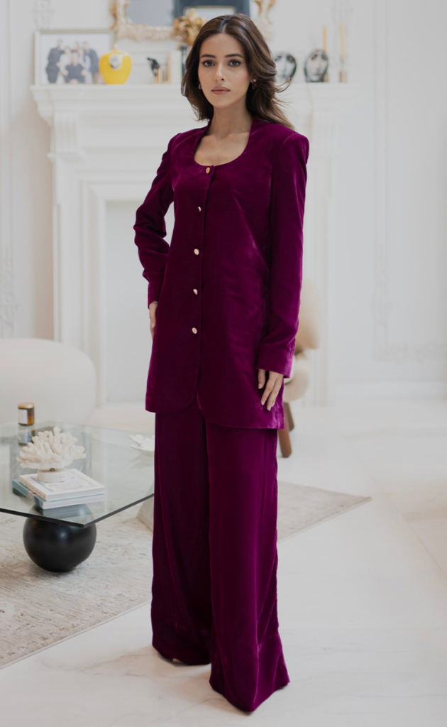 Frostline Luxe Ice Velvet Blazer Set