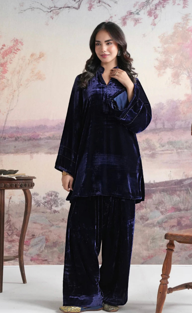 Noir Frost Ice Velvet Salwar Set