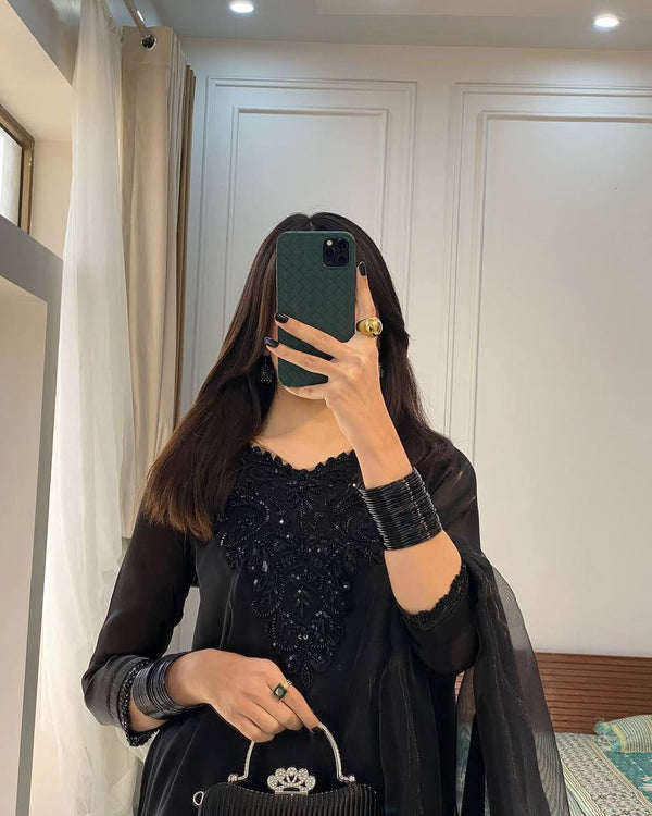 Zariya Black Farshi Set